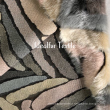 Multicolor Jacquard Short Pile Fake Raccoon Fur